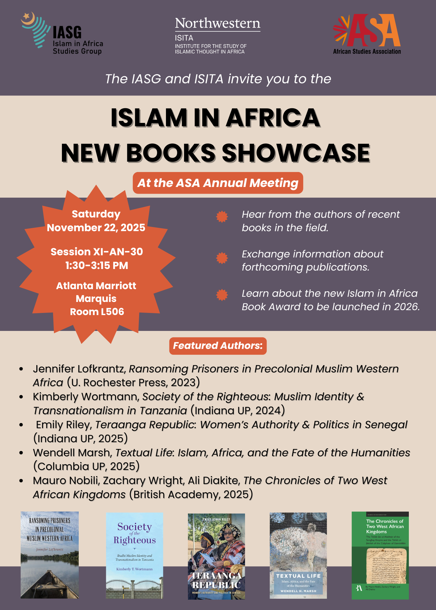 flyer announcing the new books showcase